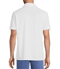 Cremieux Blue Label Solid Knit Oxford Short Sleeve Woven Shirt