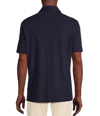 Cremieux Blue Label Solid Knit Oxford Short Sleeve Woven Shirt