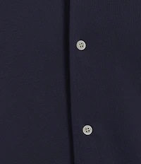Cremieux Blue Label Solid Knit Oxford Short Sleeve Woven Shirt