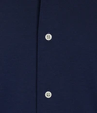 Cremieux Blue Label Solid Knit Oxford Short Sleeve Woven Shirt