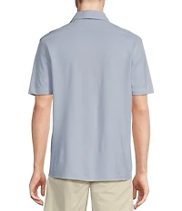 Cremieux Blue Label Solid Knit Oxford Short Sleeve Woven Shirt