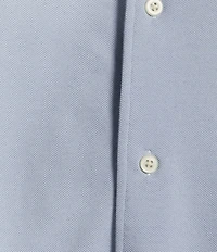 Cremieux Blue Label Solid Knit Oxford Short Sleeve Woven Shirt