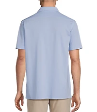 Cremieux Blue Label Solid Knit Oxford Short Sleeve Woven Shirt