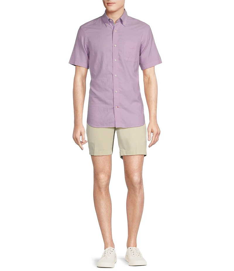 Cremieux Blue Label Solid Lightweight Oxford Short Sleeve Woven Shirt