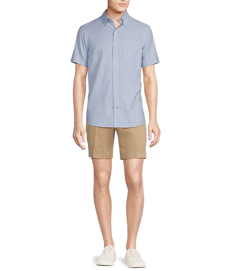 Cremieux Blue Label Solid Lightweight Oxford Short Sleeve Woven Shirt