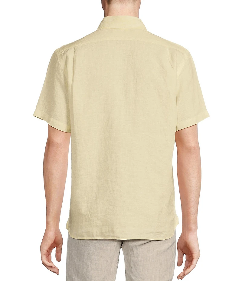 Cremieux Blue Label Solid Linen Short Sleeve Woven Shirt