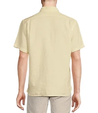 Cremieux Blue Label Solid Linen Short Sleeve Woven Shirt