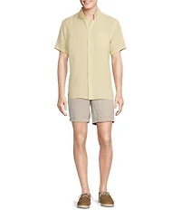 Cremieux Blue Label Solid Linen Short Sleeve Woven Shirt