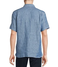 Cremieux Blue Label Solid Linen Short Sleeve Woven Shirt