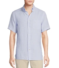 Cremieux Blue Label Solid Linen Short Sleeve Woven Shirt