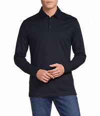 Cremieux Blue Label Solid Long Sleeve Cotton Interlock Polo Shirt
