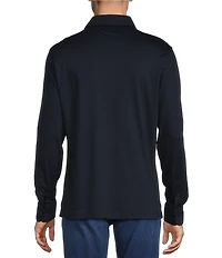 Cremieux Blue Label Solid Long Sleeve Cotton Interlock Polo Shirt