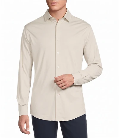 Cremieux Blue Label Solid Long Sleeve Cotton Interlock Shirt