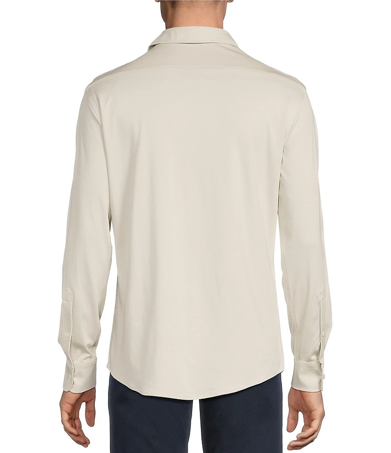 Cremieux Blue Label Solid Long Sleeve Cotton Interlock Shirt