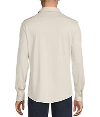Cremieux Blue Label Solid Long Sleeve Cotton Interlock Shirt