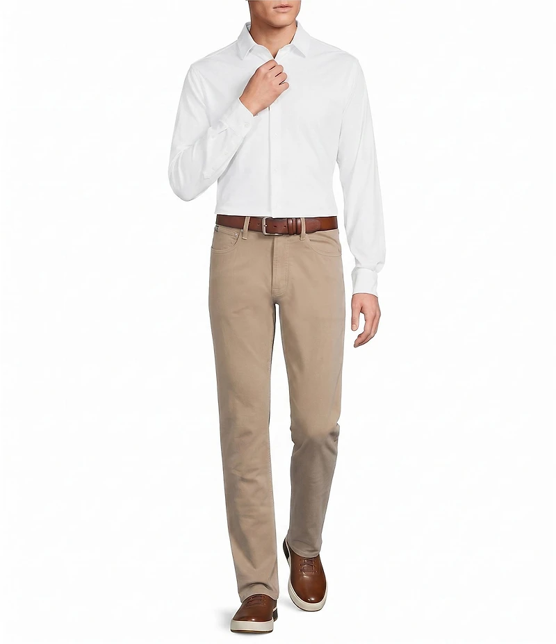 Cremieux Blue Label Solid Long Sleeve Cotton Interlock Shirt