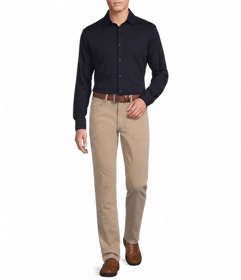 Cremieux Blue Label Solid Long Sleeve Cotton Interlock Shirt