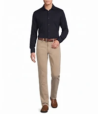 Cremieux Blue Label Solid Long Sleeve Cotton Interlock Shirt