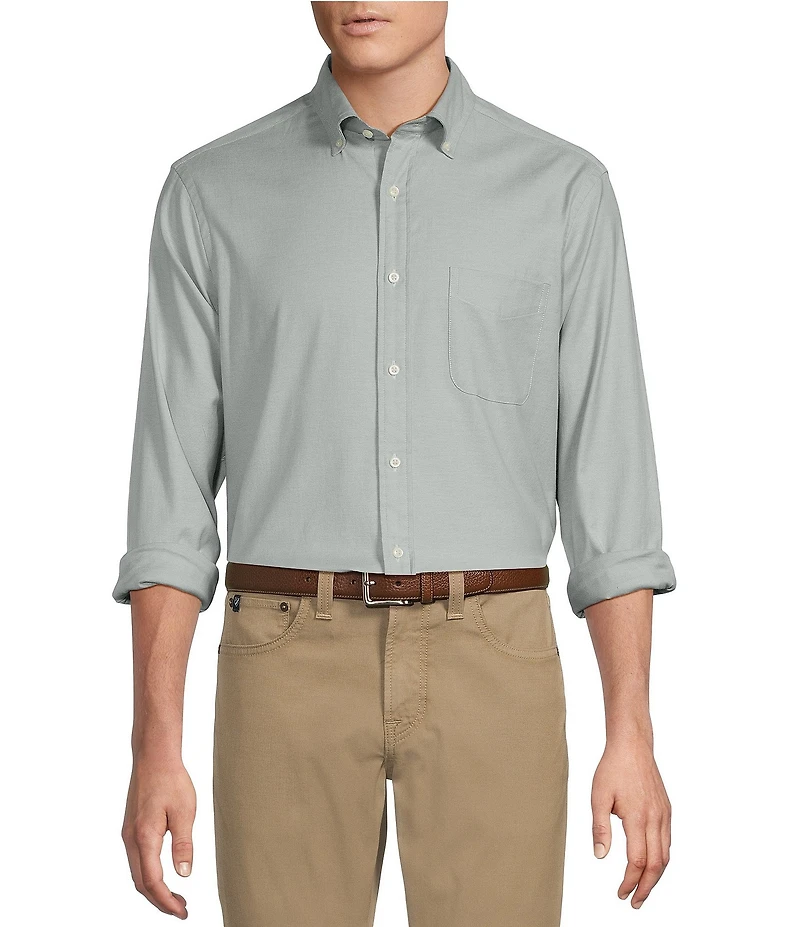 Cremieux Blue Label Solid Long Sleeve Woven Shirt