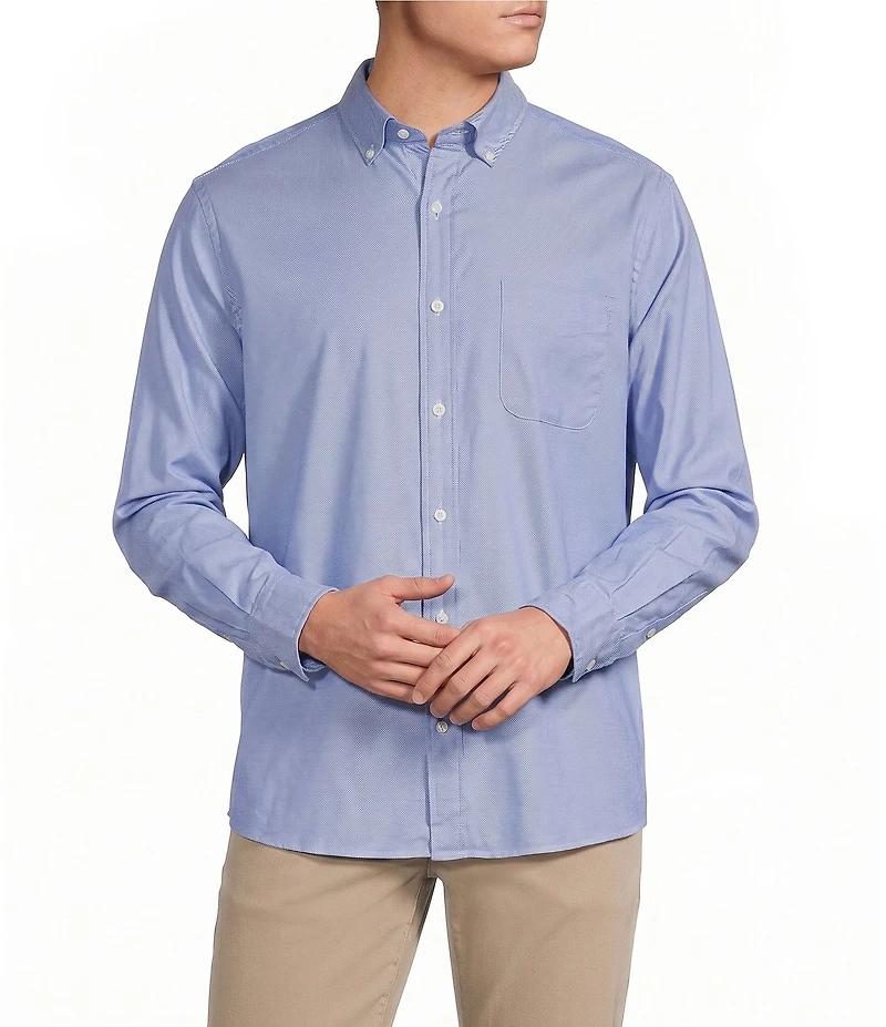 Cremieux Blue Label Solid Long Sleeve Woven Shirt