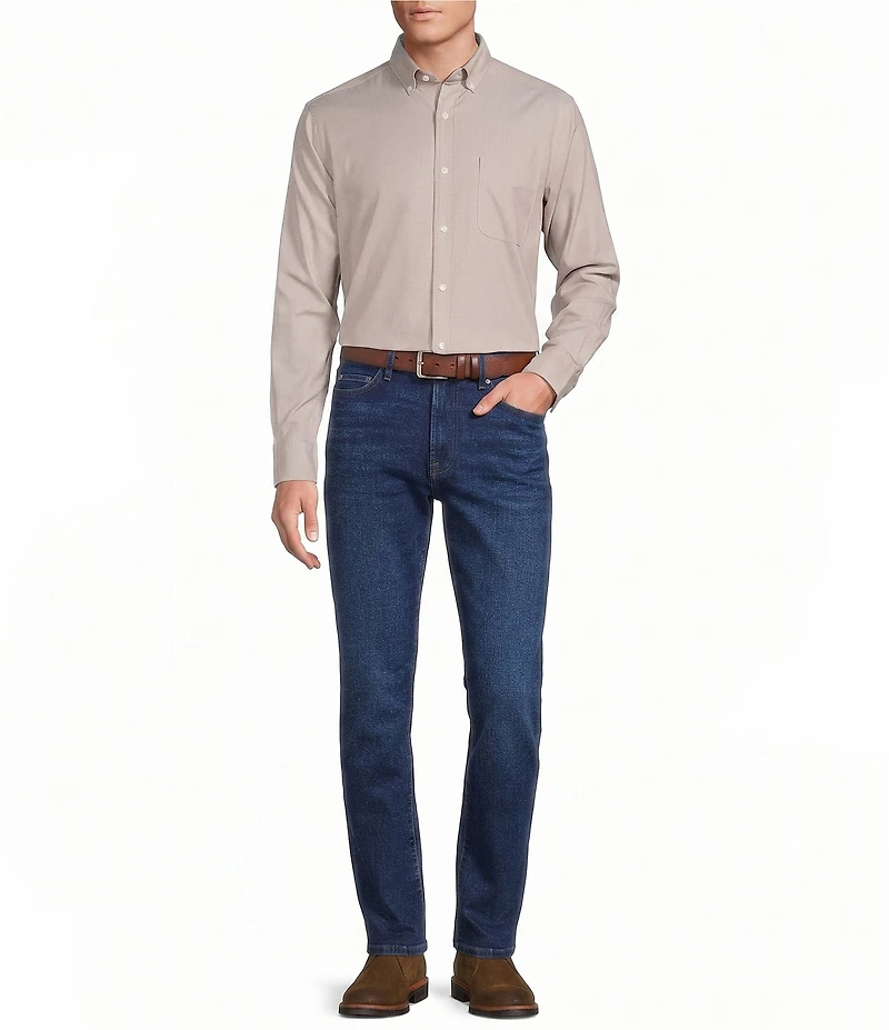 Cremieux Blue Label Solid Long Sleeve Woven Shirt