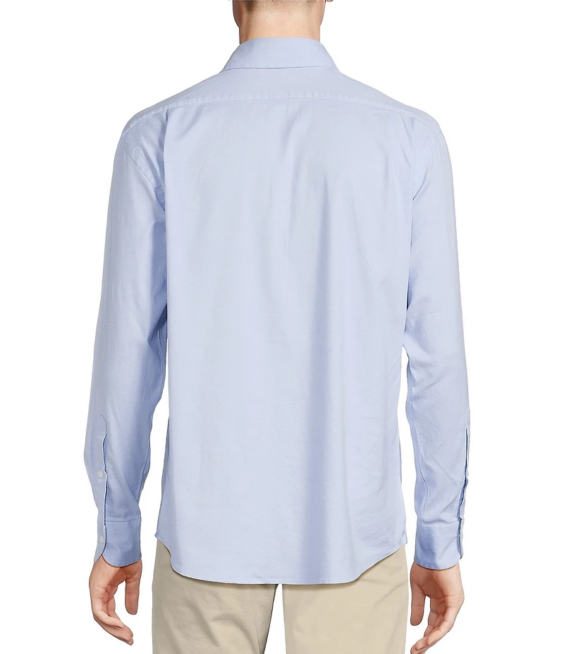 Cremieux Blue Label Solid Oxford Long Sleeve Woven Shirt