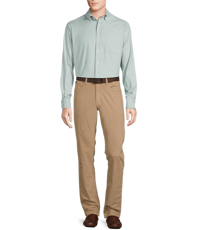 Cremieux Blue Label Solid Oxford Long Sleeve Woven Shirt