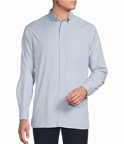Cremieux Blue Label Solid Oxford Long Sleeve Woven Shirt