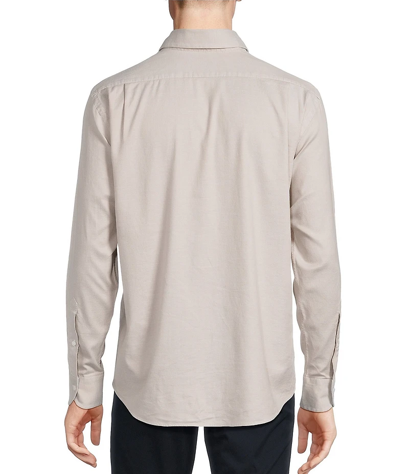 Cremieux Blue Label Solid Oxford Long Sleeve Woven Shirt