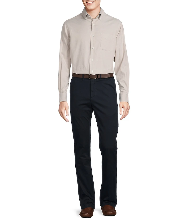 Cremieux Blue Label Solid Oxford Long Sleeve Woven Shirt