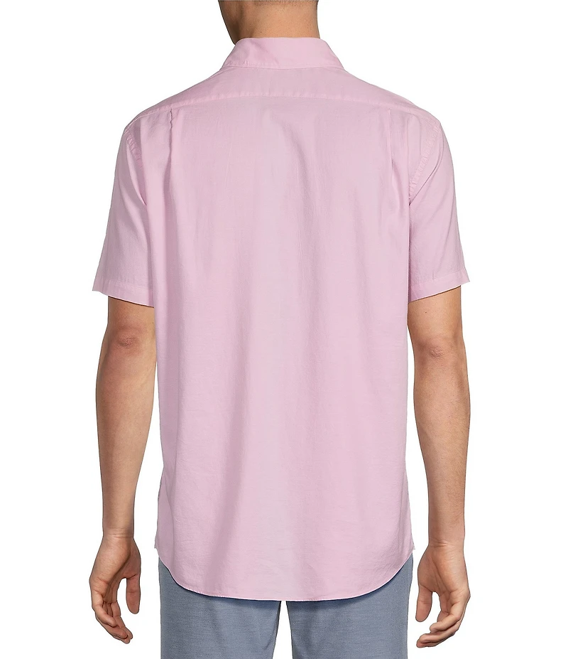 Cremieux Blue Label Solid Oxford Short Sleeve Woven Shirt