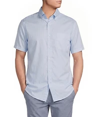 Cremieux Blue Label Solid Oxford Short Sleeve Woven Shirt