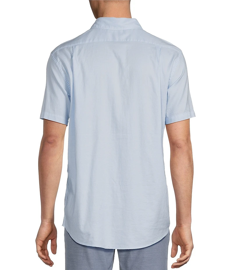 Cremieux Blue Label Solid Oxford Short Sleeve Woven Shirt
