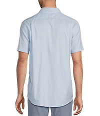 Cremieux Blue Label Solid Oxford Short Sleeve Woven Shirt