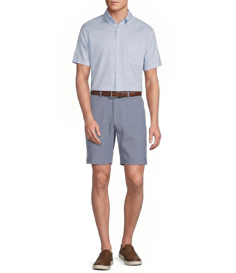 Cremieux Blue Label Solid Oxford Short Sleeve Woven Shirt