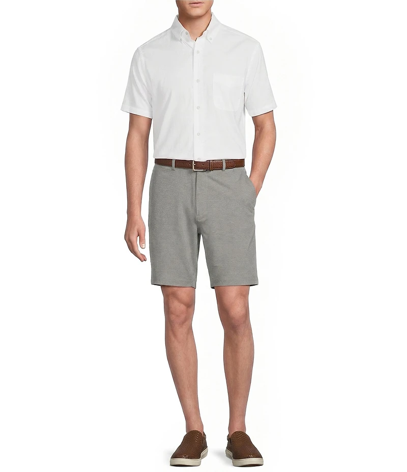 Cremieux Blue Label Solid Oxford Short Sleeve Woven Shirt