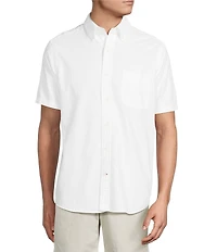 Cremieux Blue Label Solid Oxford Supima Cotton Short Sleeve Woven Shirt