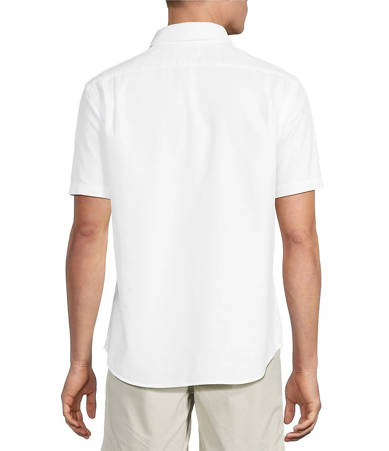 Cremieux Blue Label Solid Oxford Supima Cotton Short Sleeve Woven Shirt