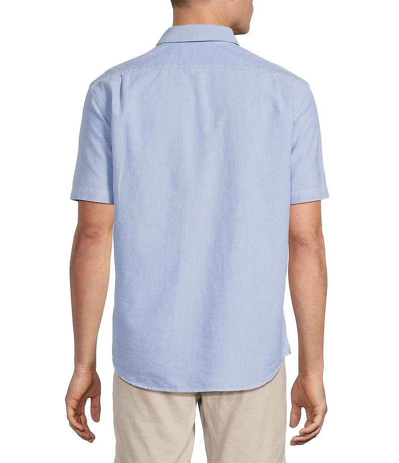Cremieux Blue Label Solid Oxford Supima Cotton Short Sleeve Woven Shirt