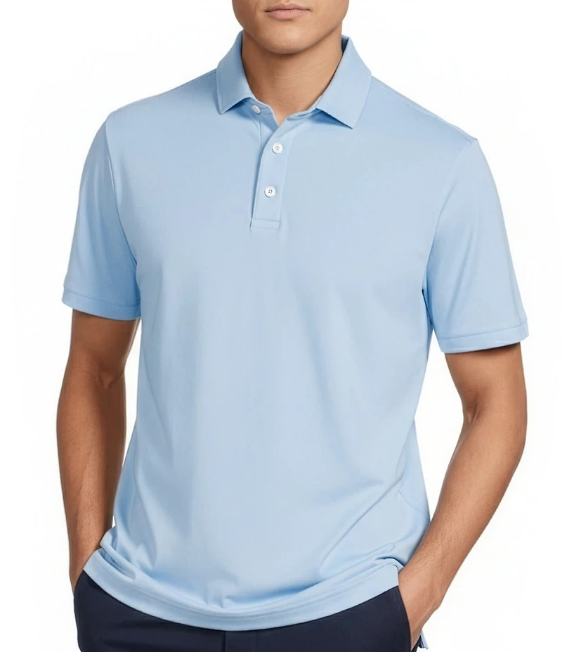 Cremieux Blue Label Solid Performance Stretch Short Sleeve Golf Polo Shirt