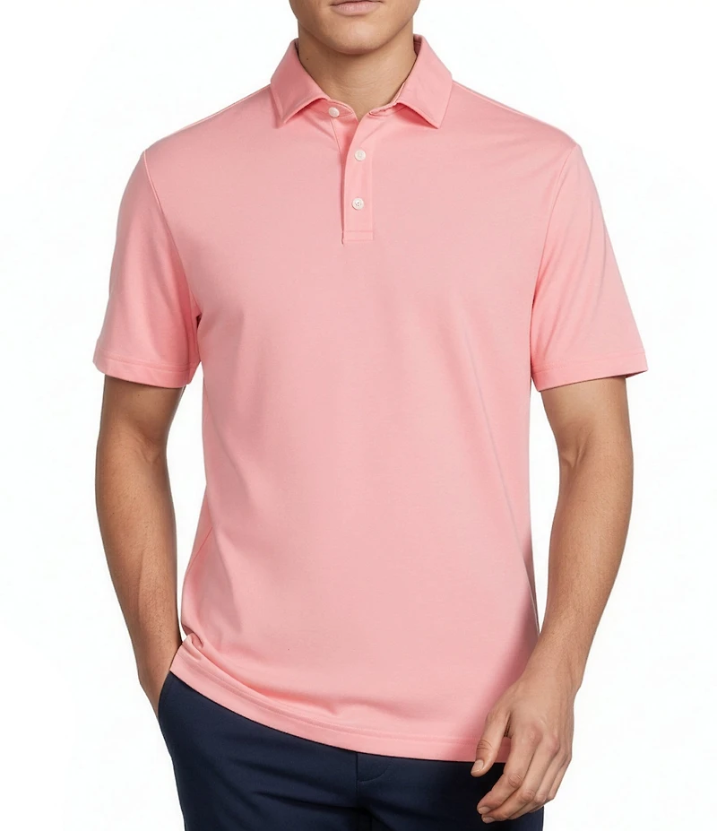 Cremieux Blue Label Solid Performance Stretch Short Sleeve Golf Polo Shirt