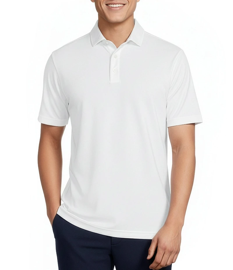 Cremieux Blue Label Solid Performance Stretch Short Sleeve Golf Polo Shirt