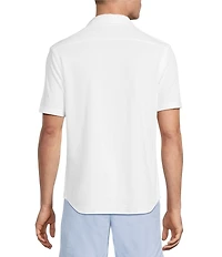 Cremieux Blue Label Solid Seersucker Short Sleeve Button Front Shirt