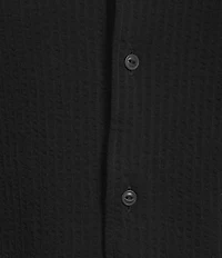 Cremieux Blue Label Solid Seersucker Short Sleeve Coatfront Shirt