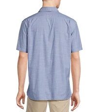 Cremieux Blue Label Solid Cotton Slub Short Sleeve Woven Shirt