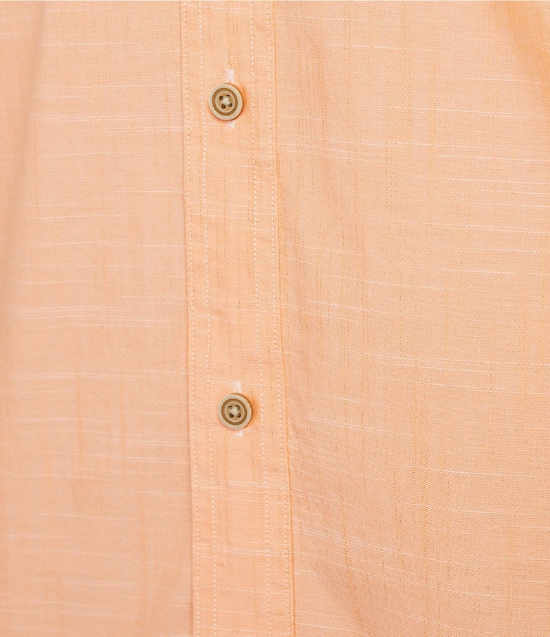 Cremieux Blue Label Solid Cotton Slub Short Sleeve Woven Shirt