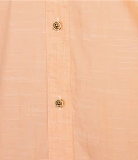 Cremieux Blue Label Solid Cotton Slub Short Sleeve Woven Shirt