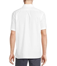 Cremieux Blue Label Solid Cotton Slub Short Sleeve Woven Shirt