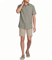 Cremieux Blue Label Solid Short Sleeve Woven Shirt