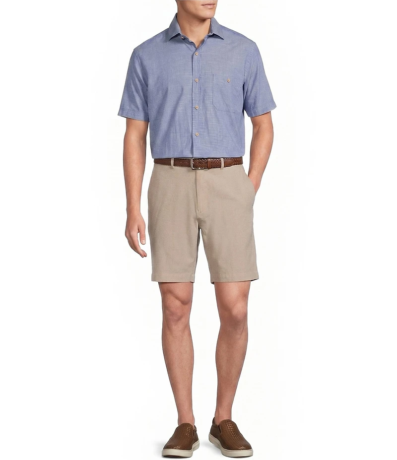 Cremieux Blue Label Solid Short Sleeve Woven Shirt